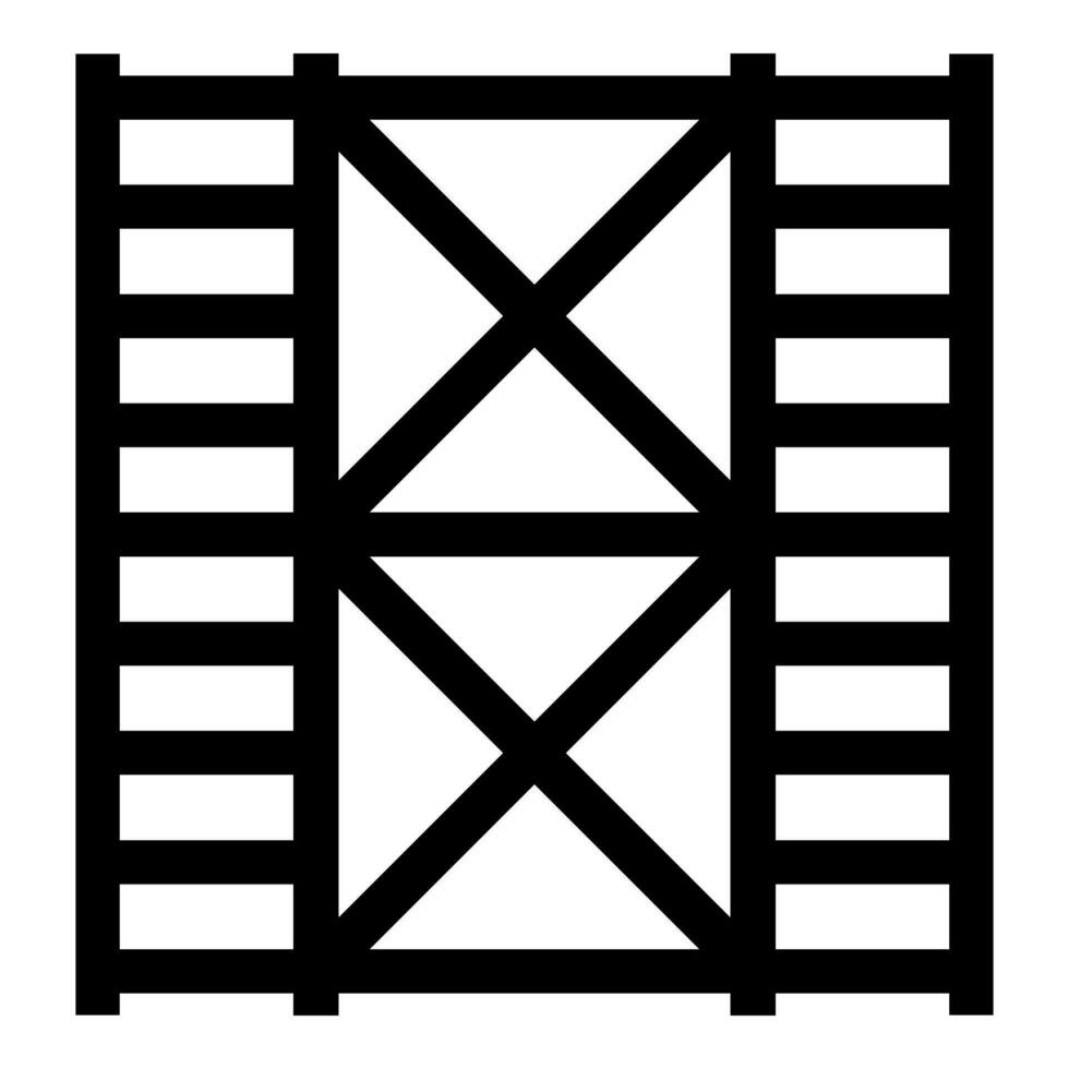 impalcatura prefabbricato costruzione telaio piani Due 2 icona nero colore vettore illustrazione Immagine piatto stile