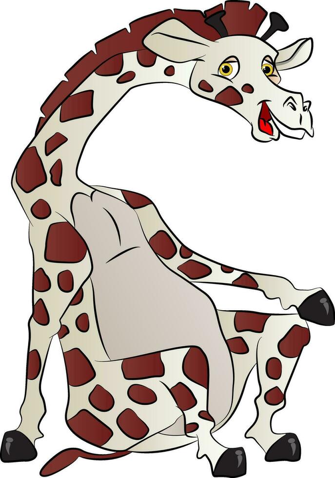 vettore di giraffa seduta.