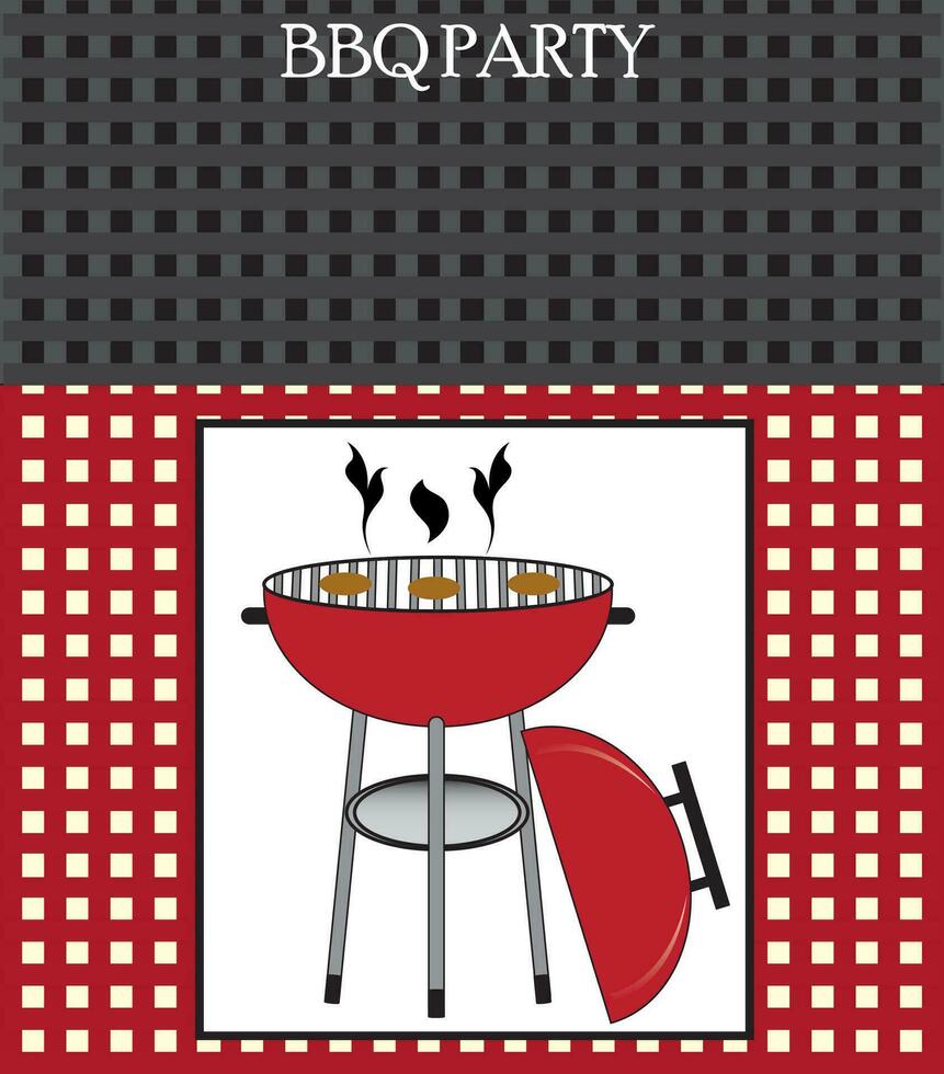 Vintage ▾ barbecue festa invito carta con astratto tessere design vettore