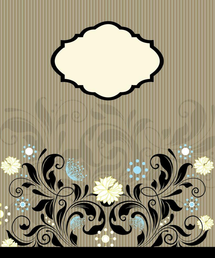 Vintage ▾ invito carta con ornato elegante astratto floreale design vettore