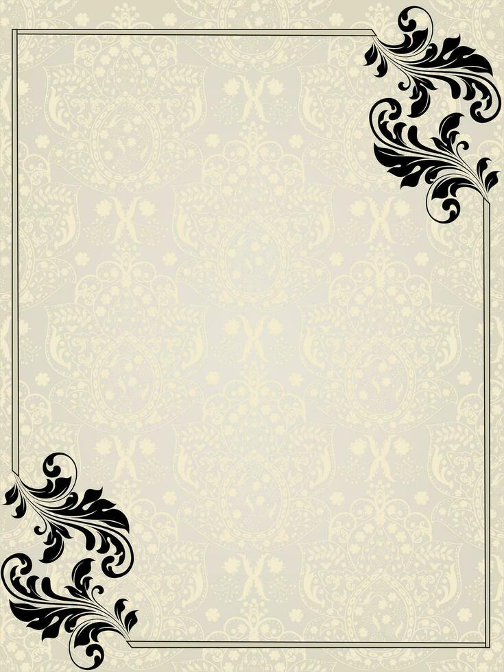 Vintage ▾ invito carta con ornato elegante astratto floreale design vettore