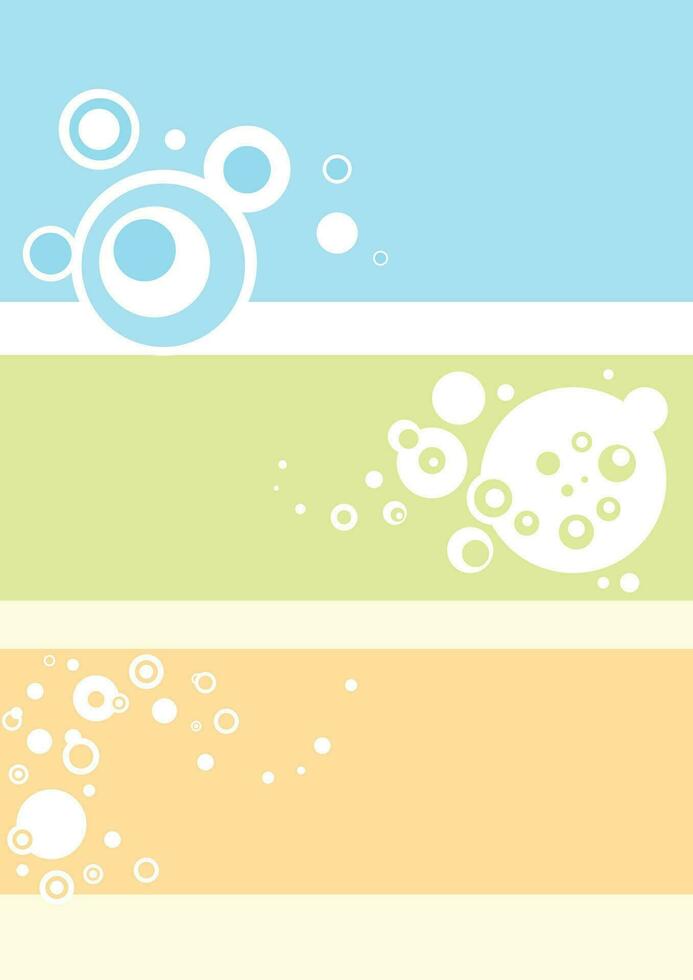 cerchi e bolle nel blu verde e giallo, illustrazione vettore