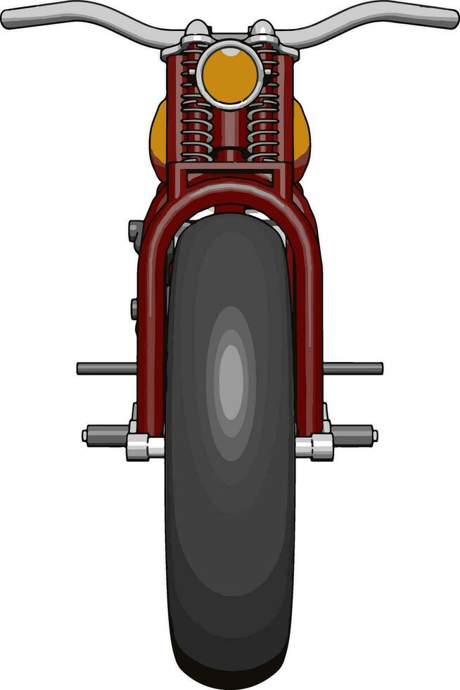 rosso motociclo, illustrazione, vettore su bianca sfondo.