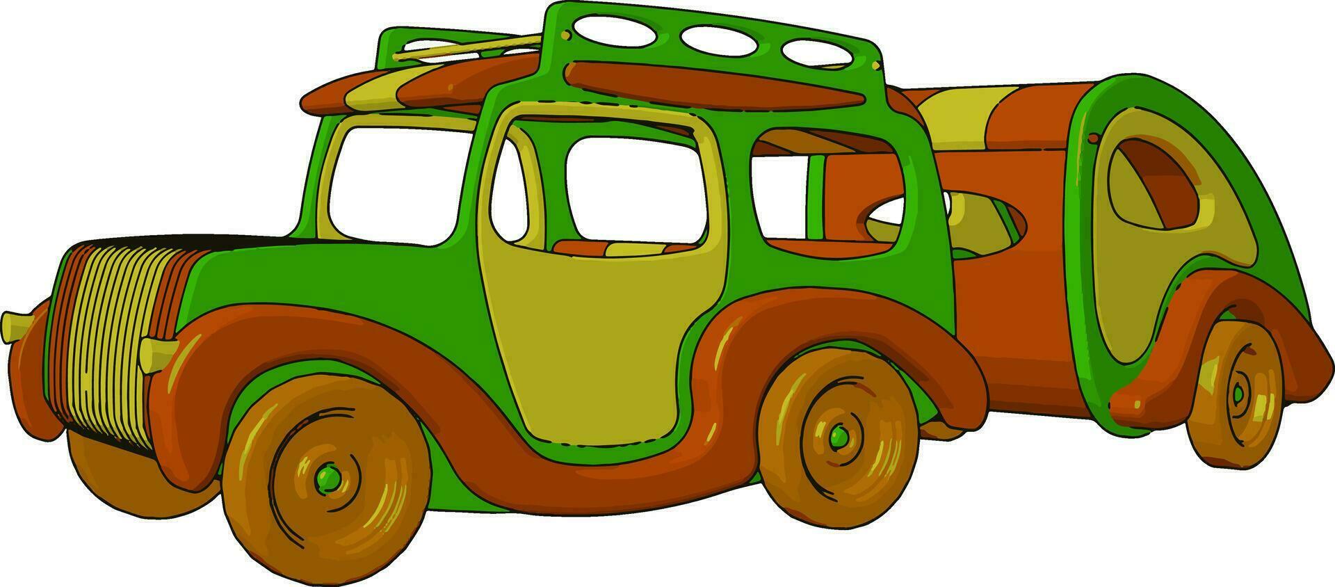 un' colorato veicolo giocattolo vettore o colore illustrazione
