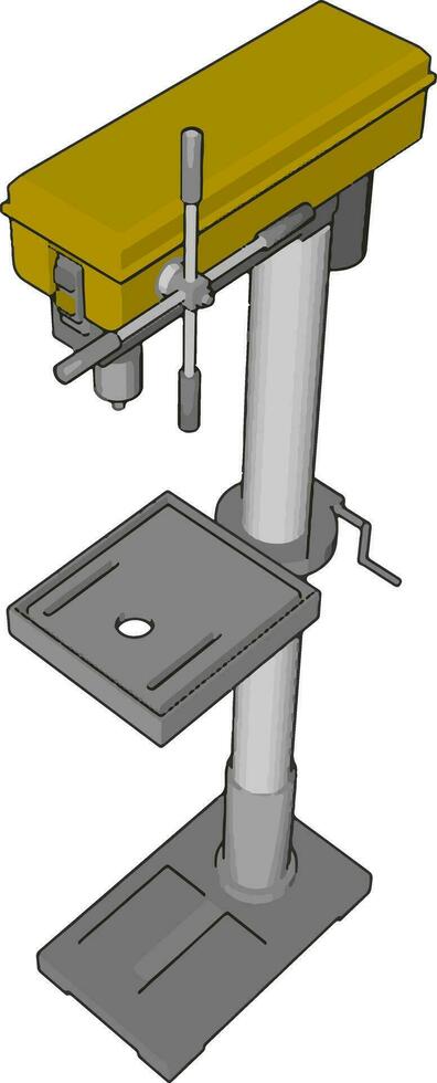giallo trapano stampa vettore illustrazione su bianca sfondo