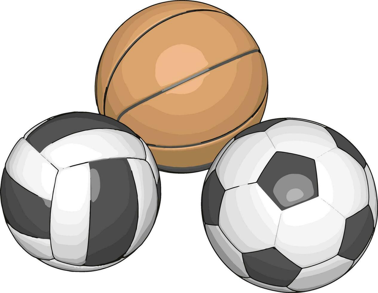 palle per vario gli sport vettore illustrazione su bianca sfondo