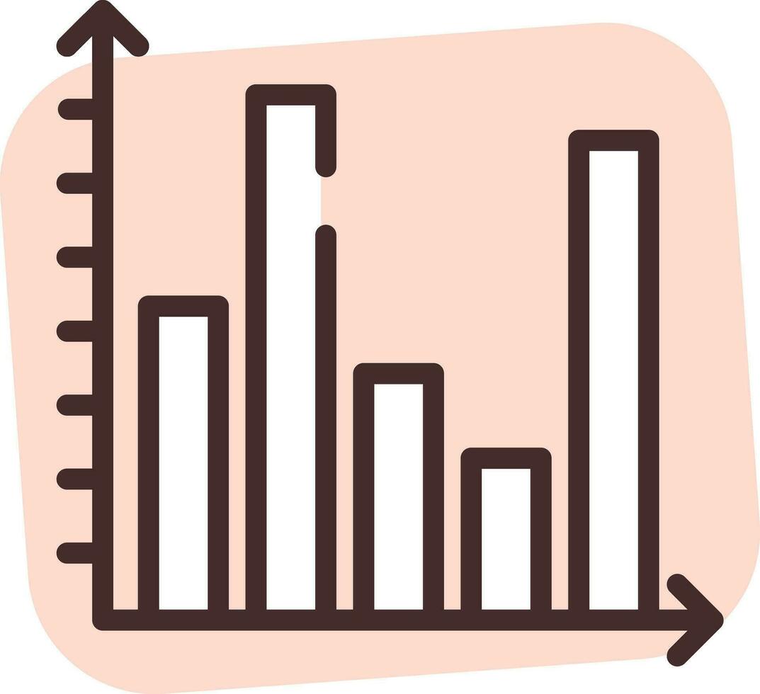 grafico crescita sbarra, icona, vettore su bianca sfondo.