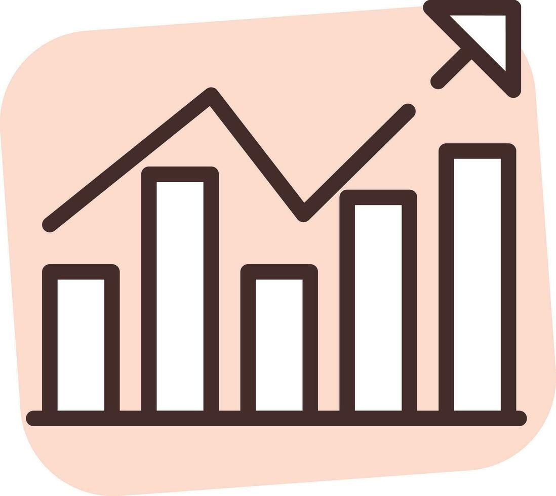 grafico aumento, icona, vettore su bianca sfondo.