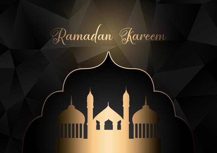 Sfondo basso di Ramadan Kareem vettore