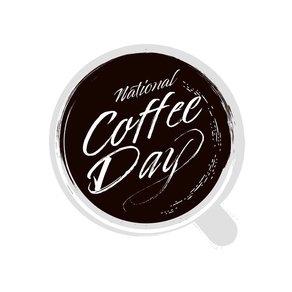giornata nazionale del caffè vettore di frase scritta disegnata a mano.