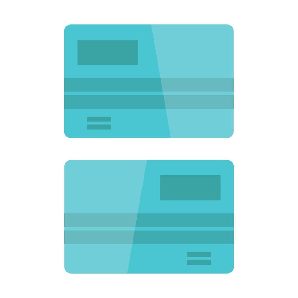 carta di credito illustrata su sfondo bianco vettore