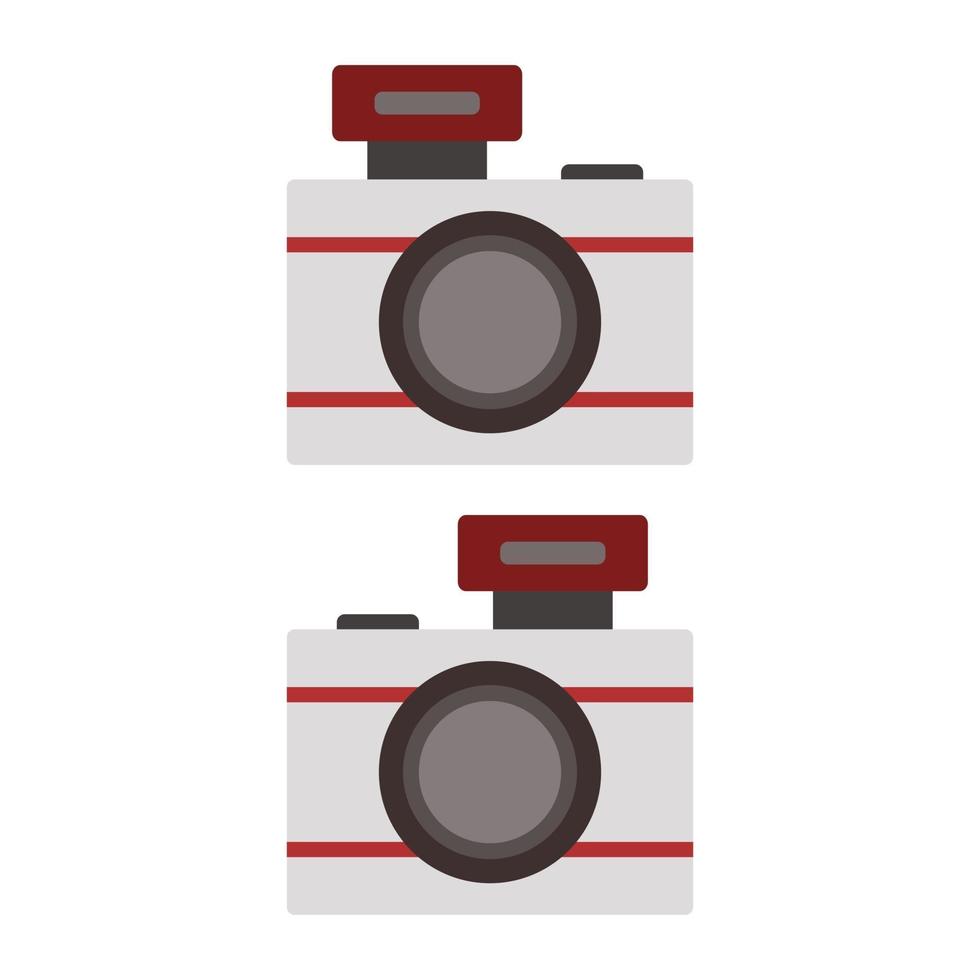 fotocamera illustrata su sfondo bianco vettore