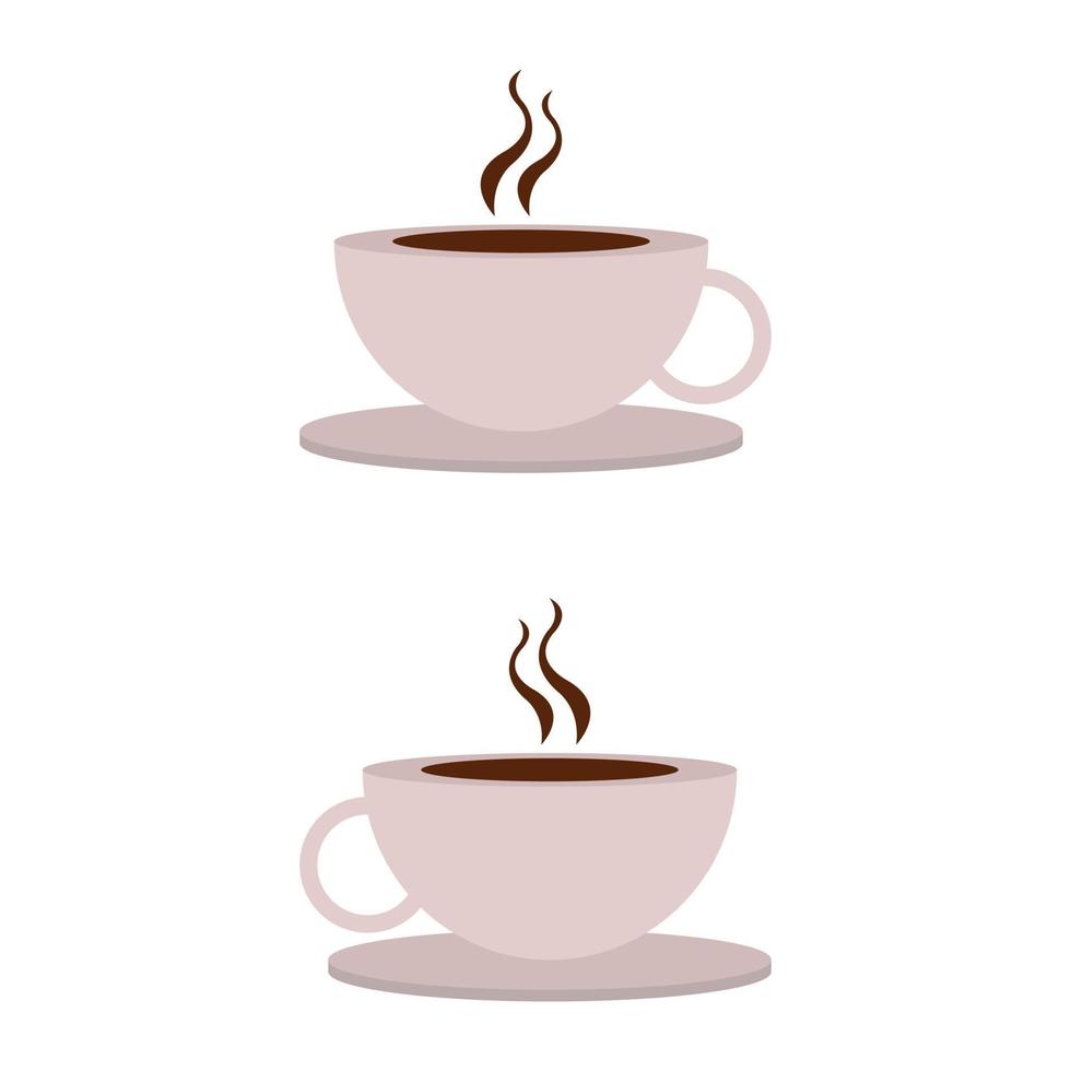 tazza di caffè illustrata su sfondo bianco vettore
