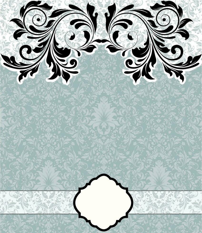 Vintage ▾ invito carta con ornato elegante astratto floreale design vettore