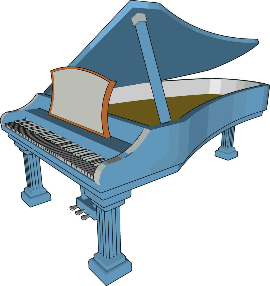 un' mille dollari pianoforte vettore o colore illustrazione