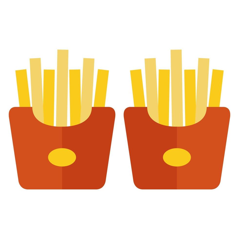 patatine fritte illustrate su sfondo bianco vettore