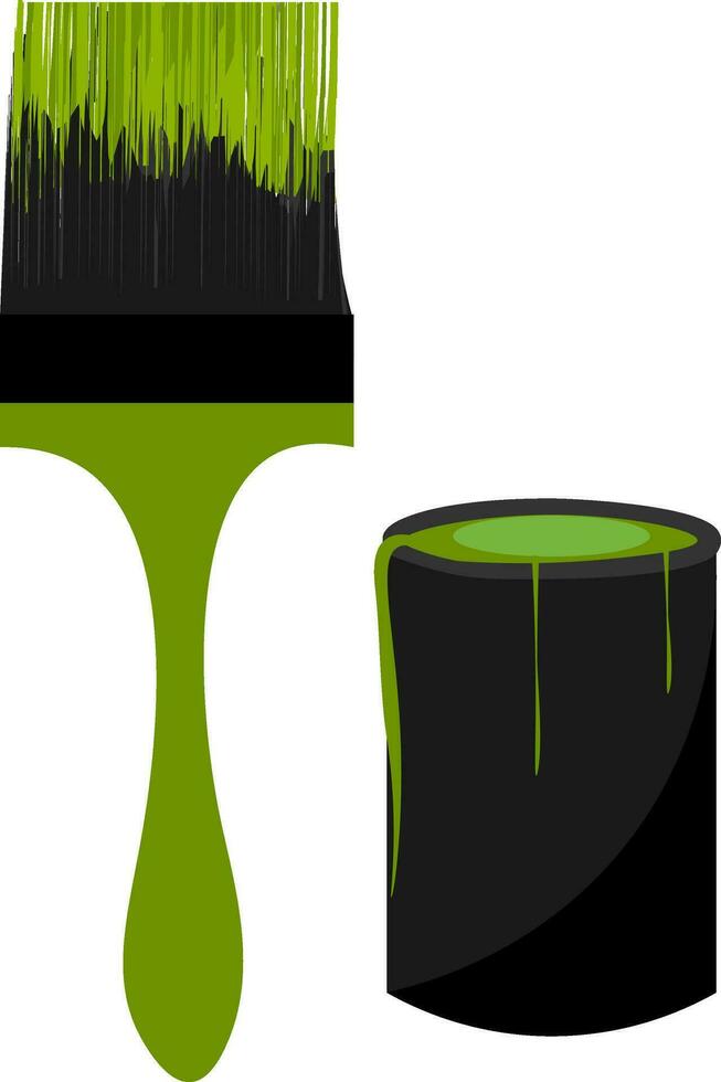 verde dipingere spazzola vettore o colore illustrazione