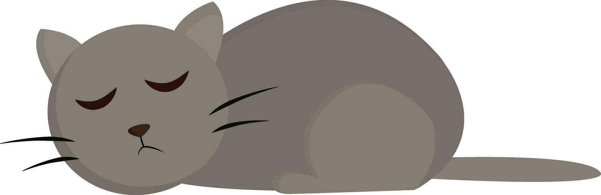 addormentato gatto vettore o colore illustrazione