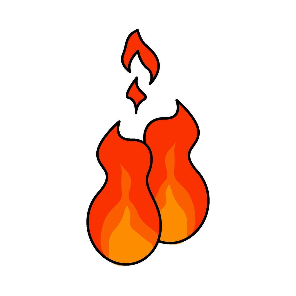 caldo fuoco illustrazione vettore