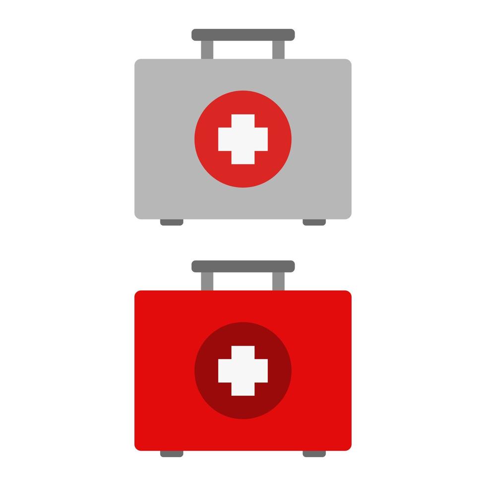valigia medica illustrata su sfondo bianco vettore