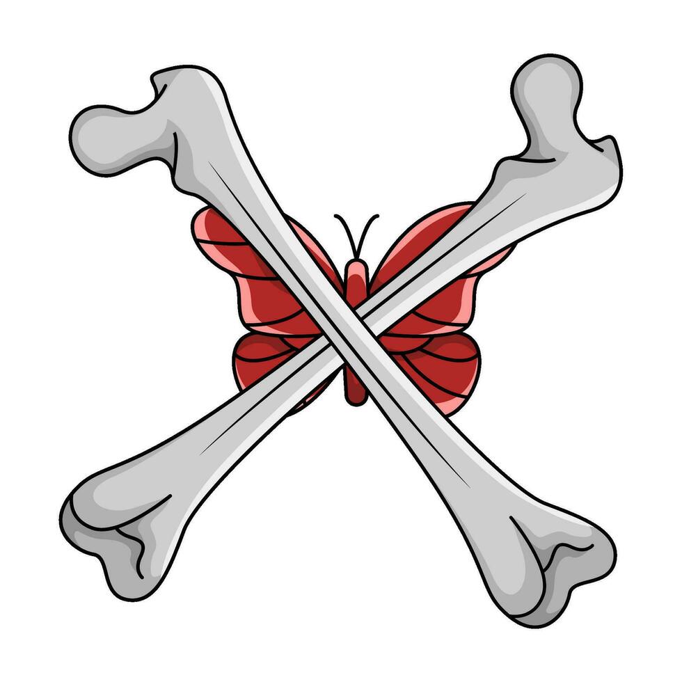 osso umano Halloween illustrazione vettore