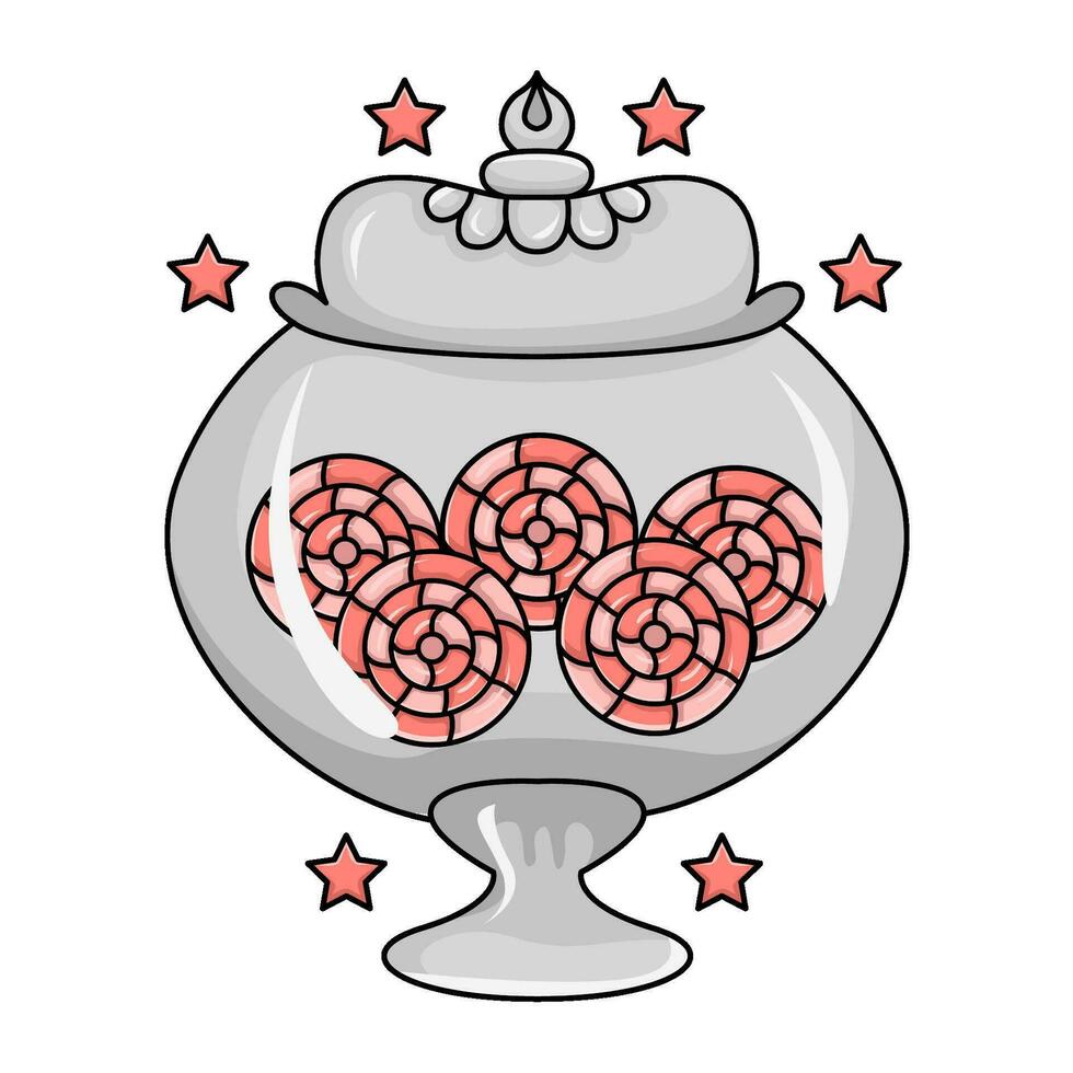 caramella dolce nel vaso illustrazione vettore