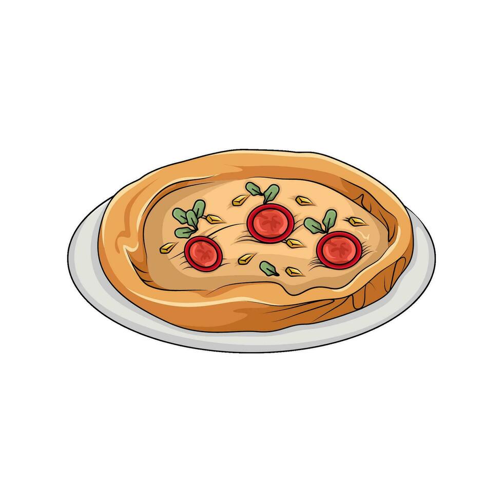 Pizza peperoni illustrazione vettore
