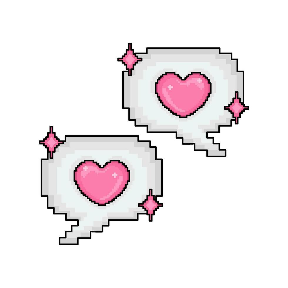 pixel amore illustrazione vettore