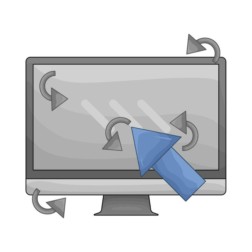 computer con cursore illustrazione vettore