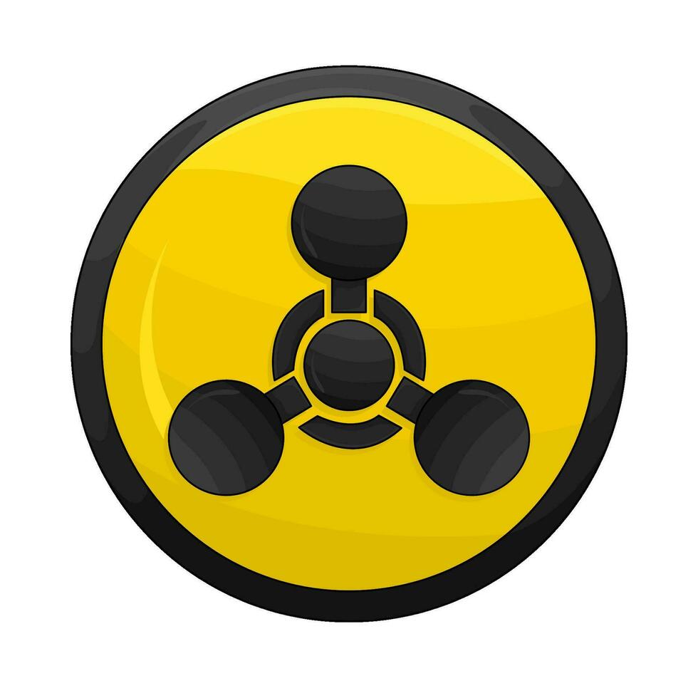 radioattivo nel attenzione tavola illustrazione vettore