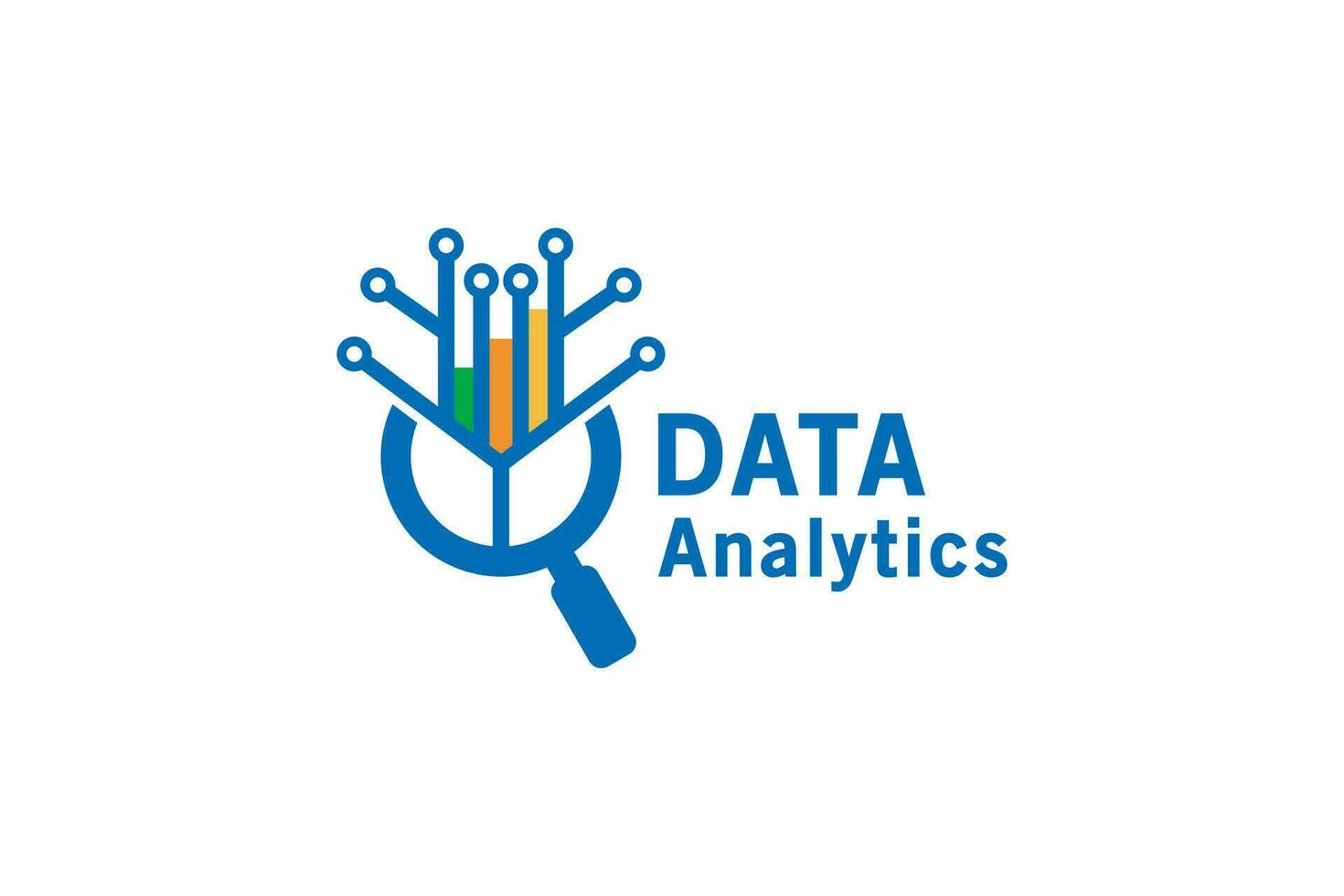 moderno tecnologia albero dati analisi logo design per finanziario crescita e investimento vettore