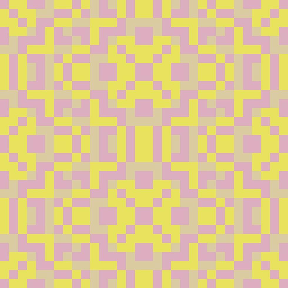 un' giallo e rosa scacchi modello vettore