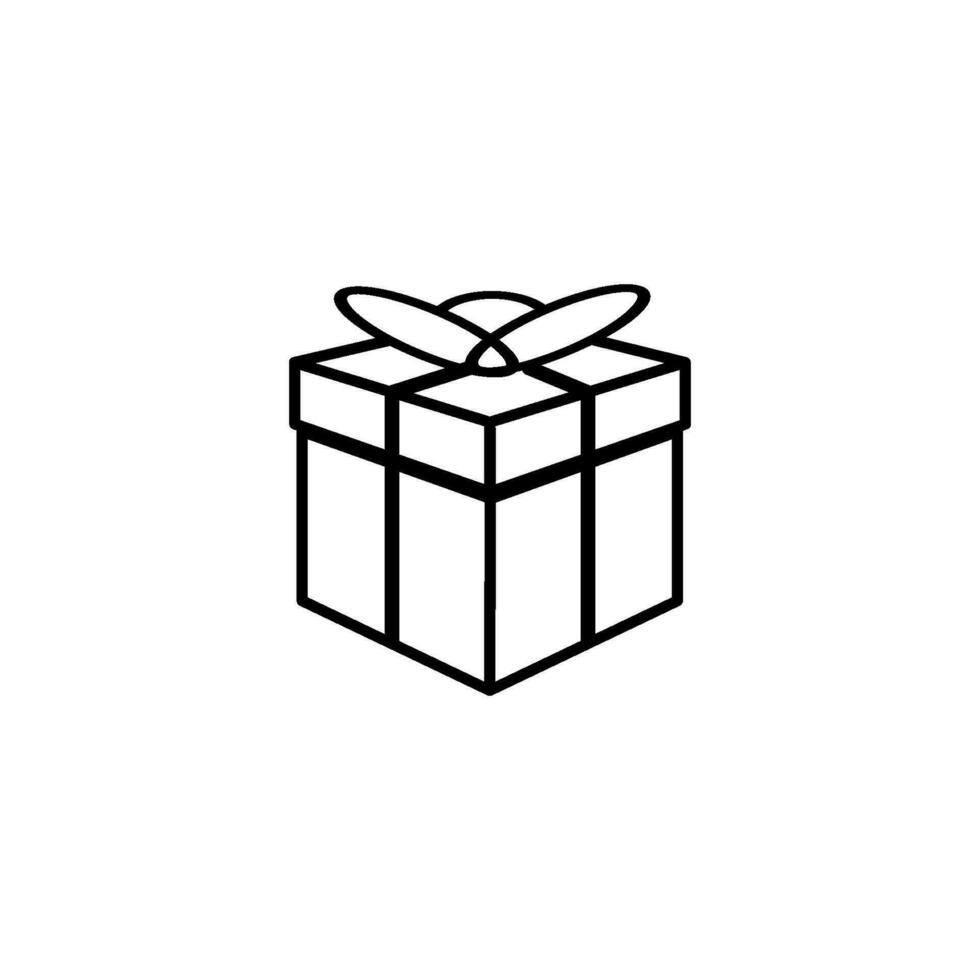 vettore icona scatola regalo