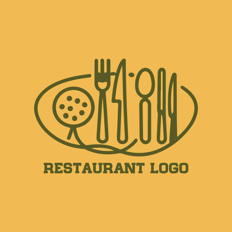 design del logo del cibo vettore