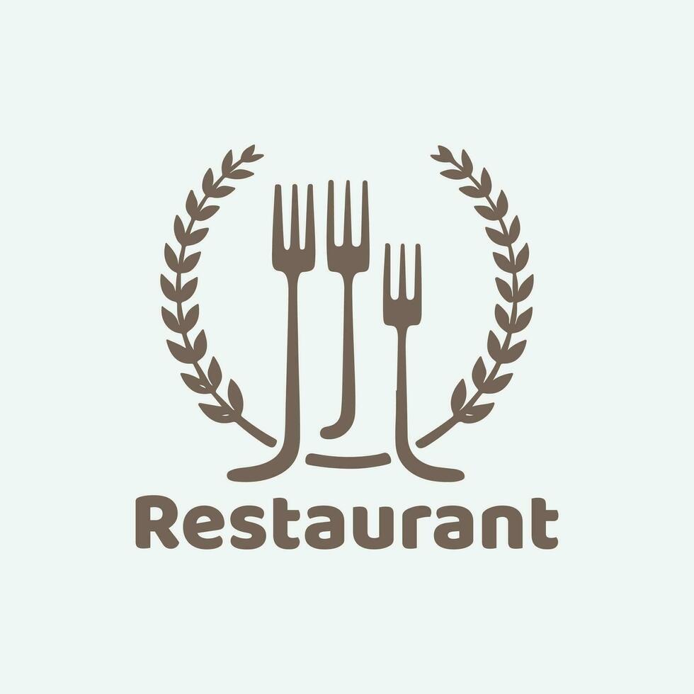 design del logo del cibo vettore
