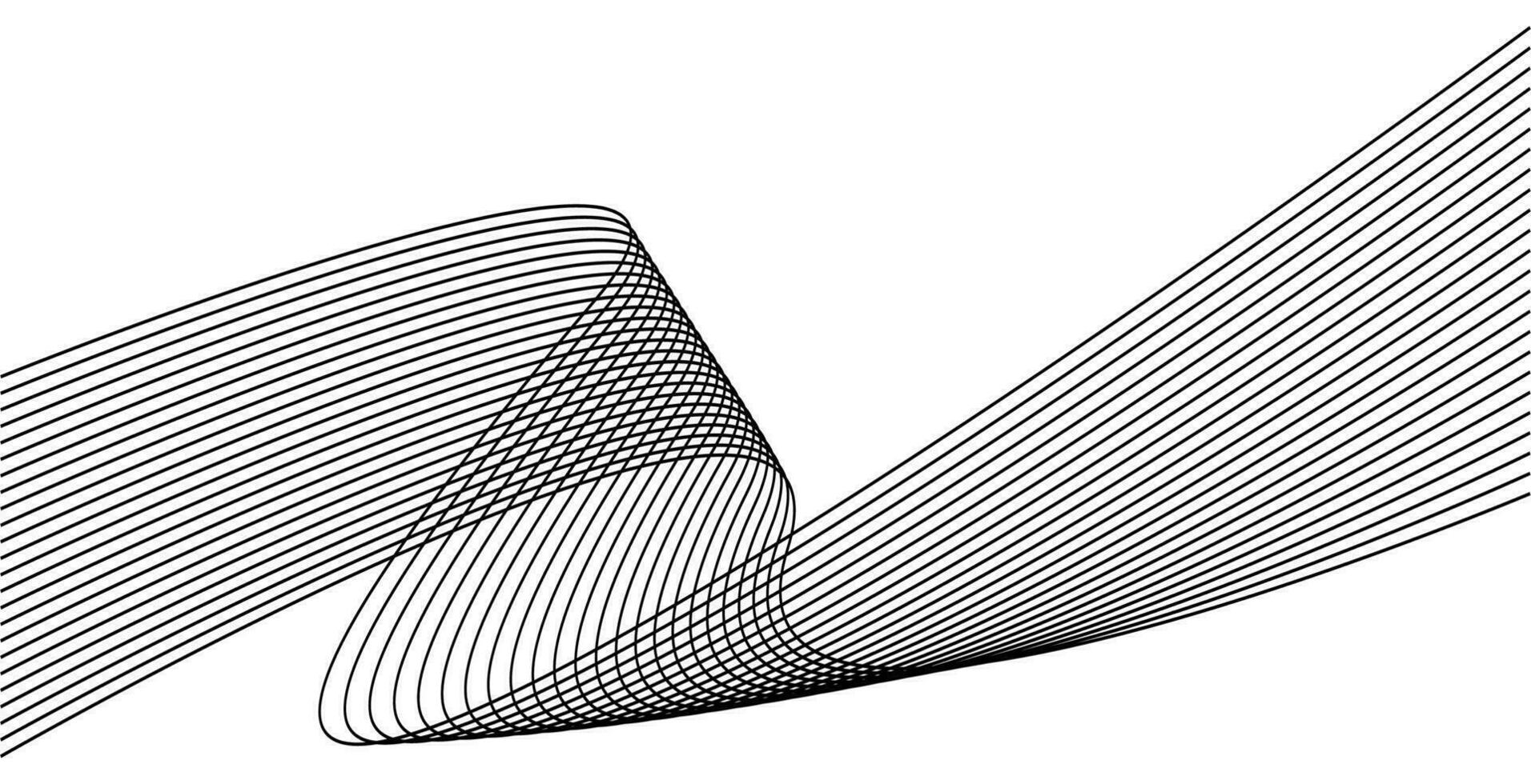 ondulato Linee sfondo o curva strisce dinamico flusso per astratto bandiera fondale vettore illustrazione isolato su bianca, idea di vento o energia fluente struttura