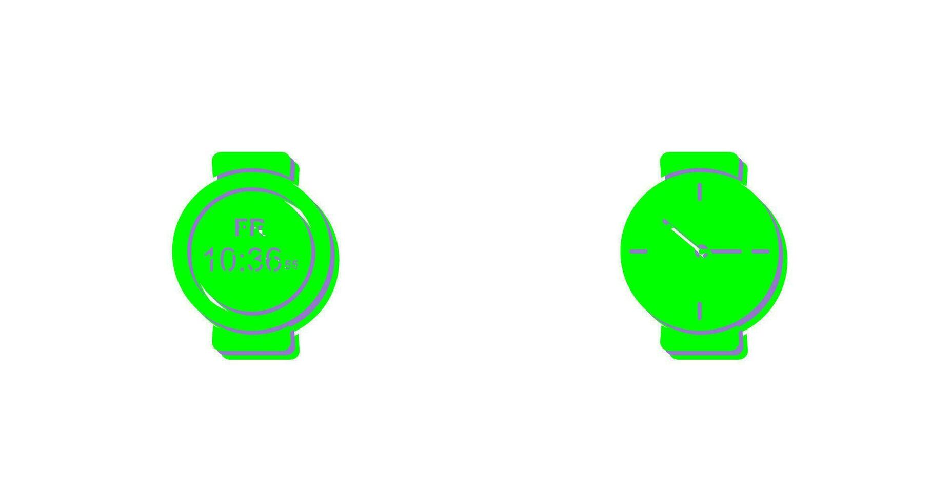 gli sport orologio e polso orologio icona vettore