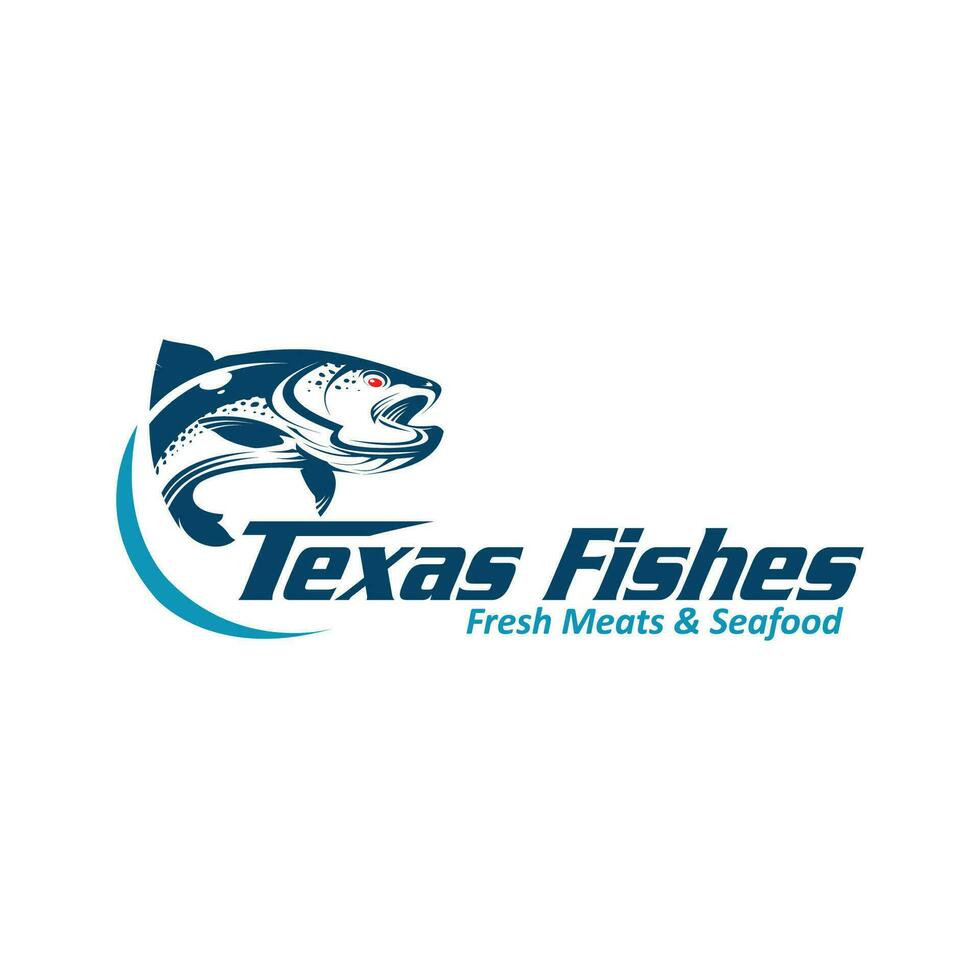 migliore astratto forma di pesca logo design vettore