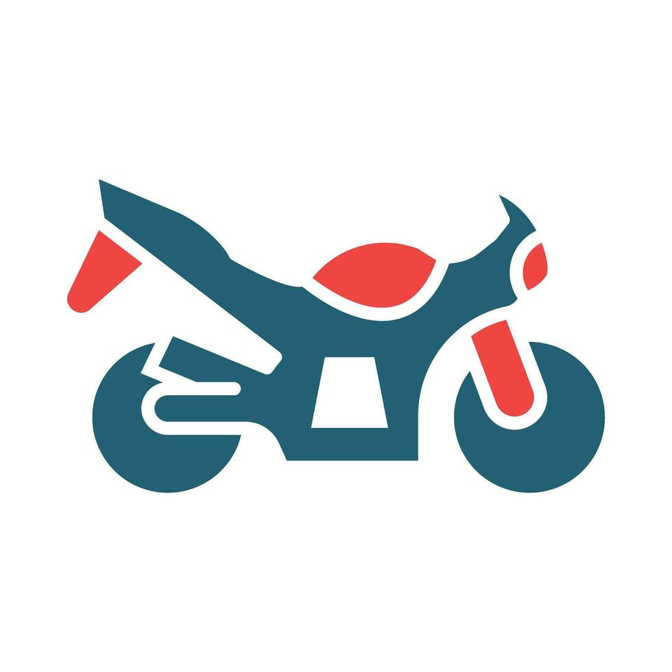 bicicletta vettore glifo Due colore icona per personale e commerciale uso.