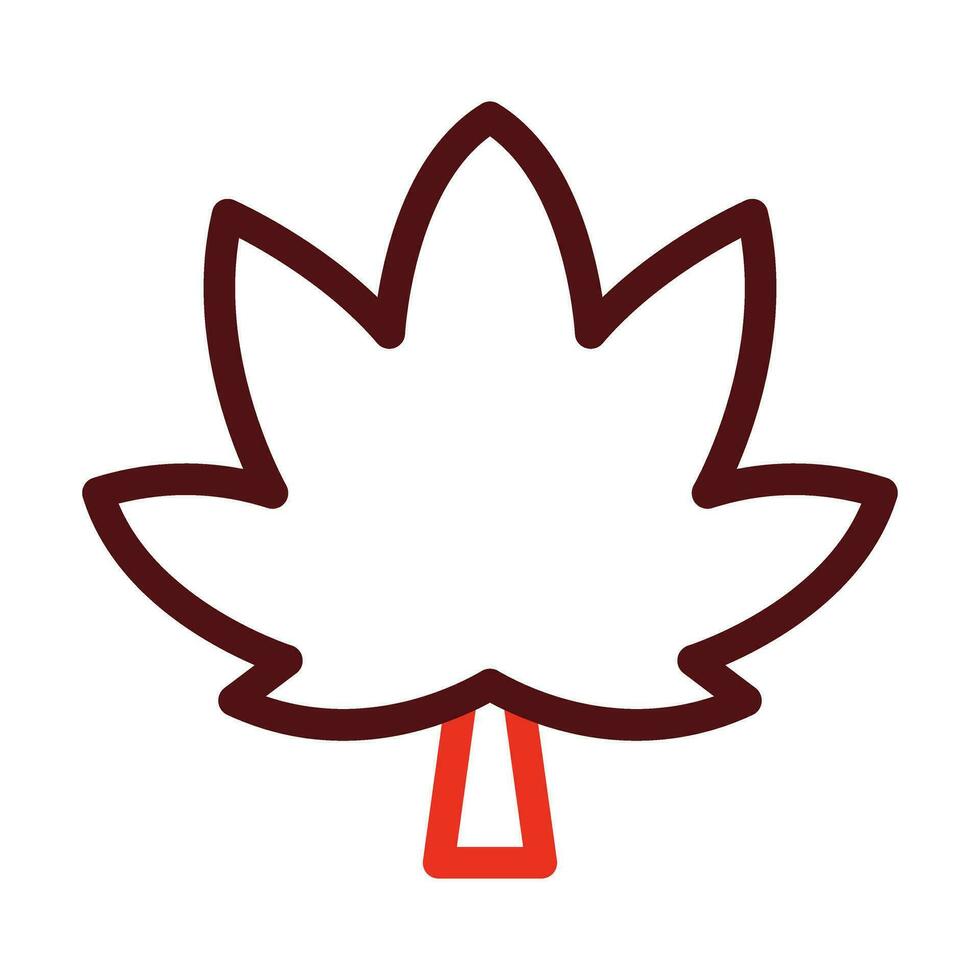 le foglie vettore di spessore linea Due colore icone per personale e commerciale uso.