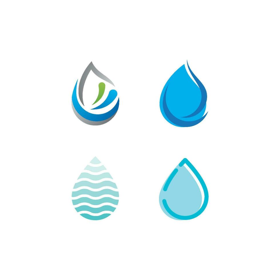 design del logo della goccia d'acqua vettore