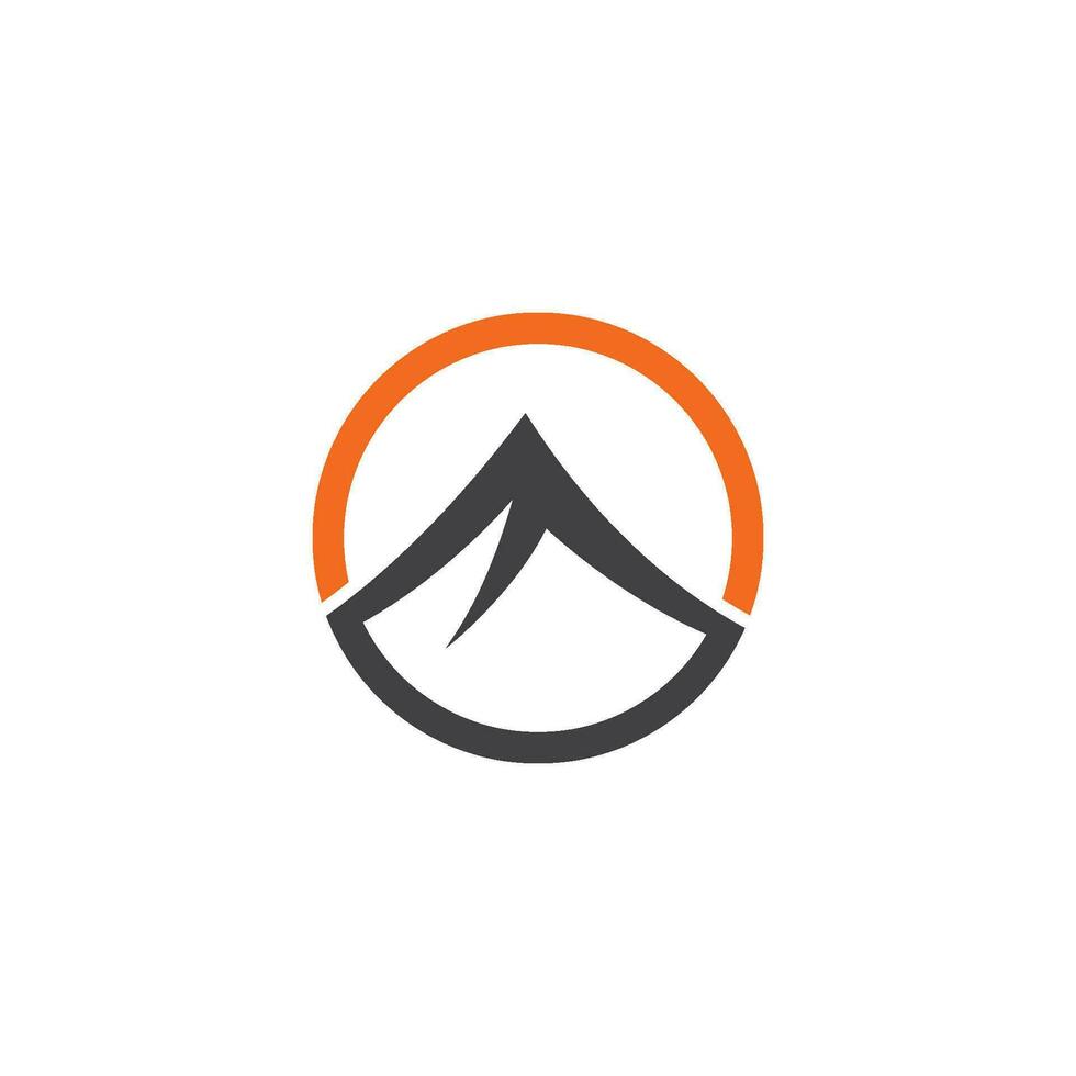 montagna logo icona vettore