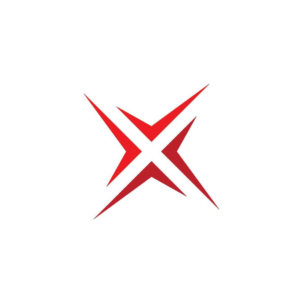 x lettera logo vettore