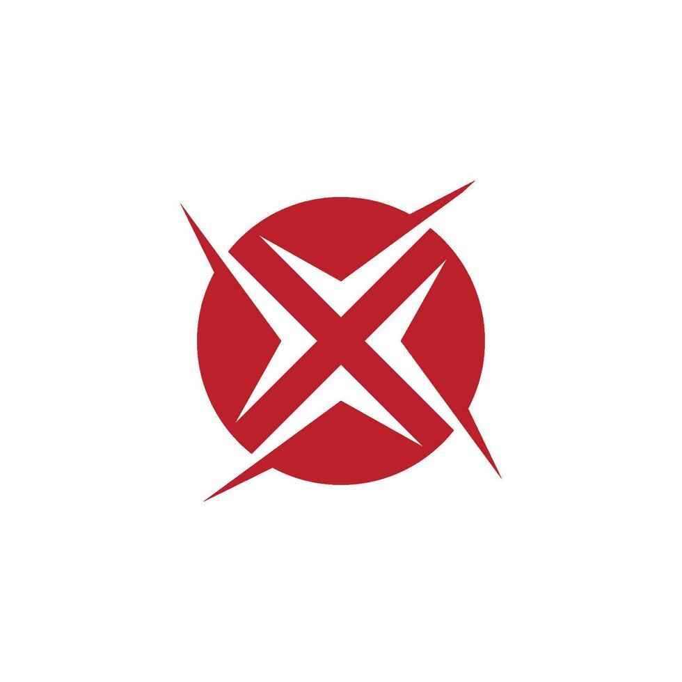 x lettera logo vettore