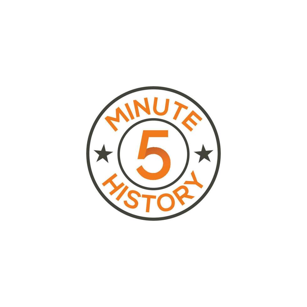 5 minuti Timer monogramma logo cronometro, cucinando tempo etichetta design isolato vettore modello