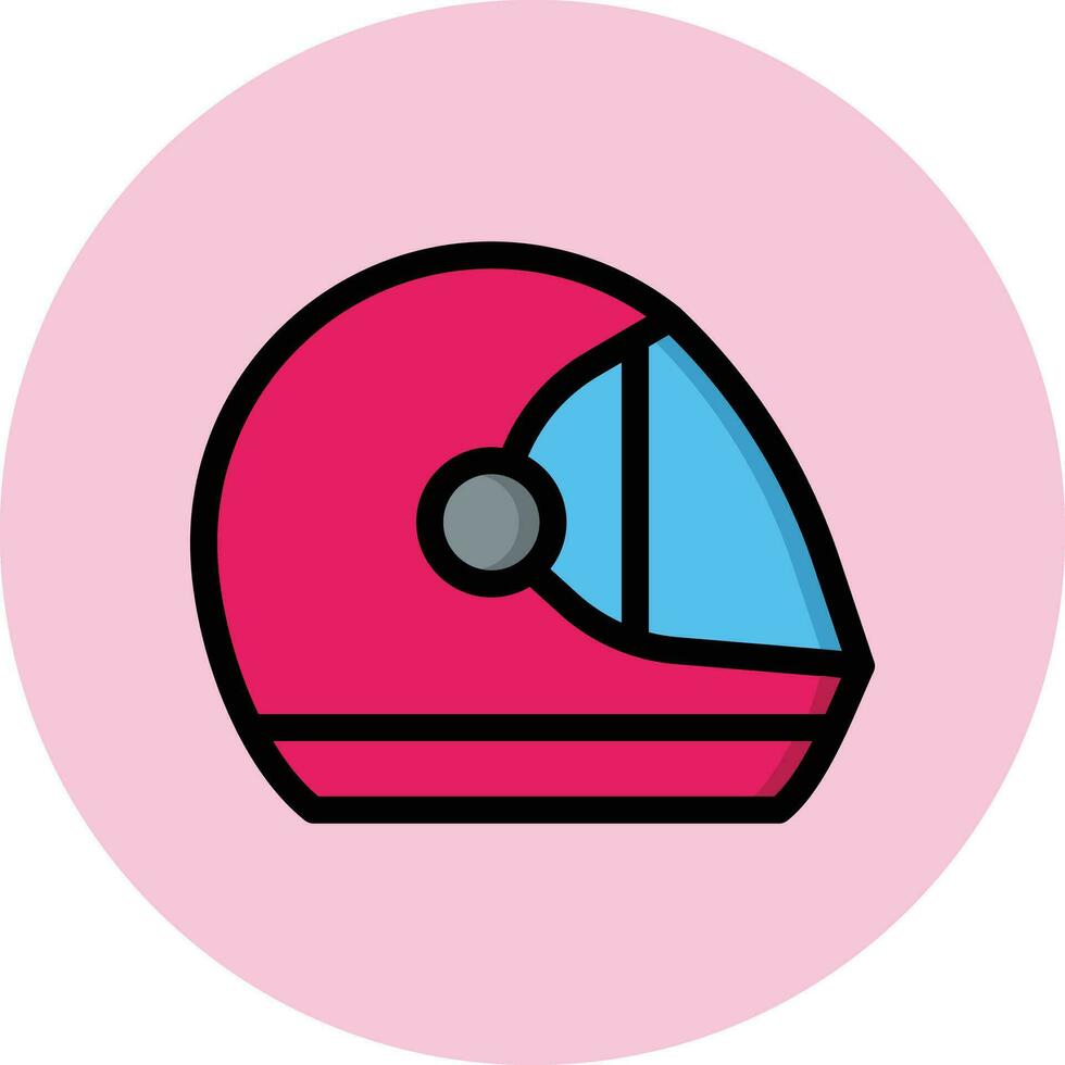 illustrazione del design dell'icona del vettore del casco