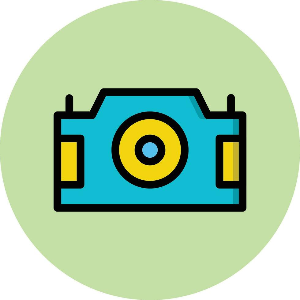 illustrazione del design dell'icona del vettore della fotocamera