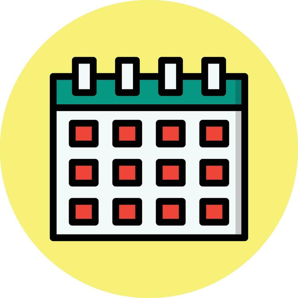 illustrazione del design dell'icona del vettore del calendario