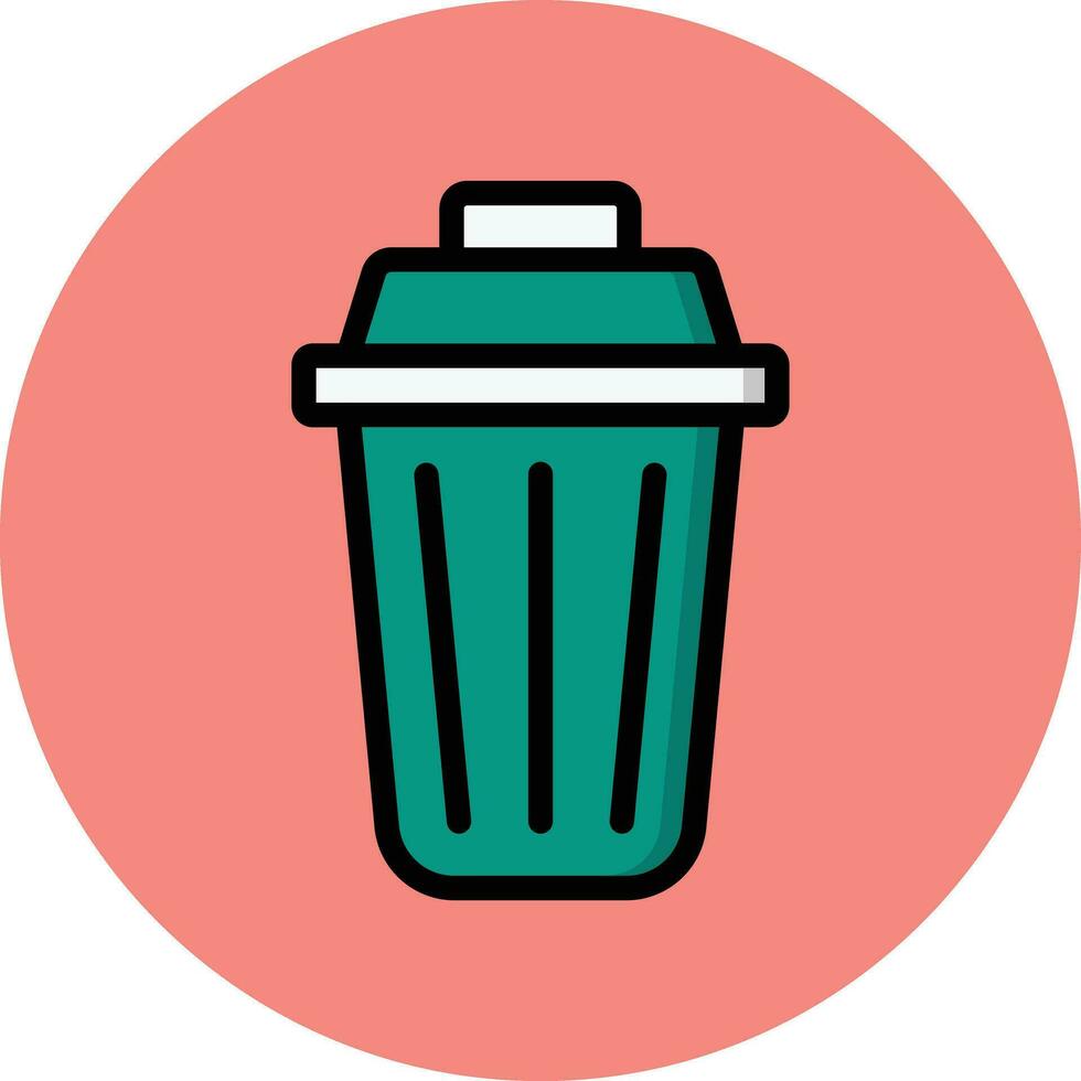 illustrazione del design dell'icona di vettore di spazzatura