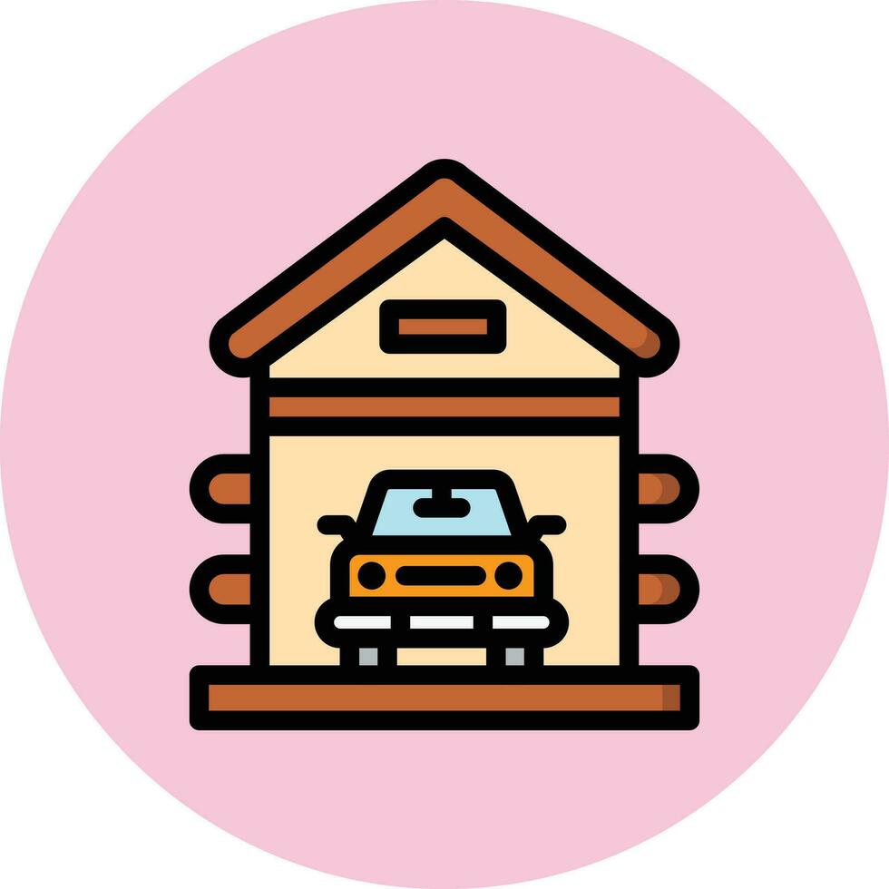 illustrazione del design dell'icona di vettore del garage